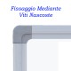 Lavagna Magnetica Bianca - Formato cm.60x90 - Cornice in Alluminio- Superfice Laccata - MWB6090A