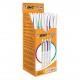 Penna a sfera colorate Cristal UP punta 1,2mm confezione 20 penne assortite Bic 951110