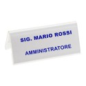 Segnaposto Bifrontale 95x42mm in Acrilico Trasparente - Wiler PMMA5730