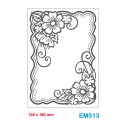 Cartella effetto rilievo 2D Embossing Forma Cornice fiori 128x180mm - Wiler EM513