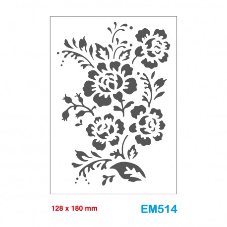 Cartella effetto rilievo 2D Embossing Forma Bouquet fiori 128x180mm - Wiler EM514