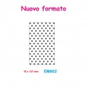 Cartella effetto rilievo 2D Embossing Forma Stelle 76x127mm - Wiler EM802