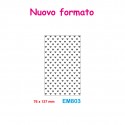 Cartella effetto rilievo 2D Embossing Forma Cuori 76x127mm - Wiler EM803