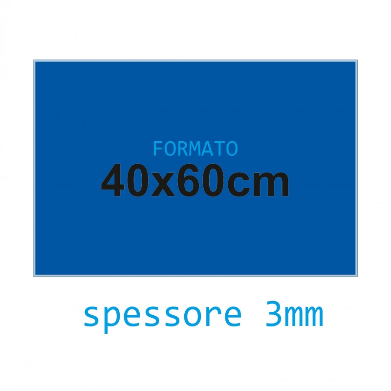 Feltro rigido blu 3 mm 40x60 confezione foglio singolo Wiler