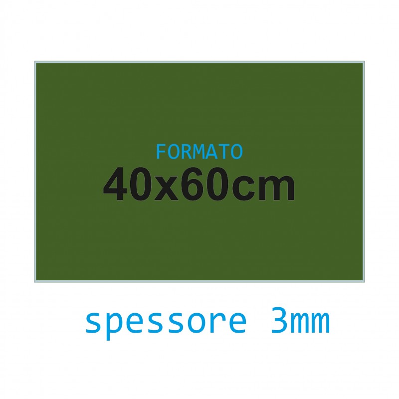 Feltro rigido verde muschio 3 mm 40x60 confezione foglio singolo Wiler