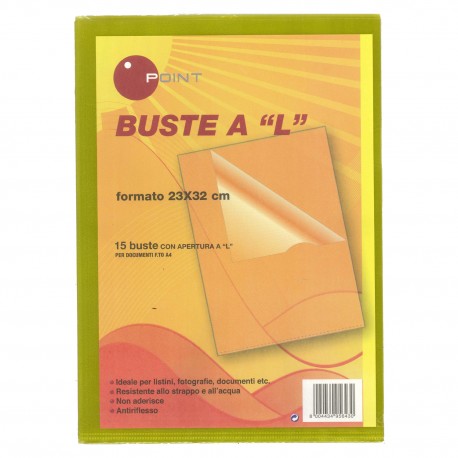 Buste a "L" Lucide in PPL Giallo Trasparente - Confezione (15 buste) - 34956430