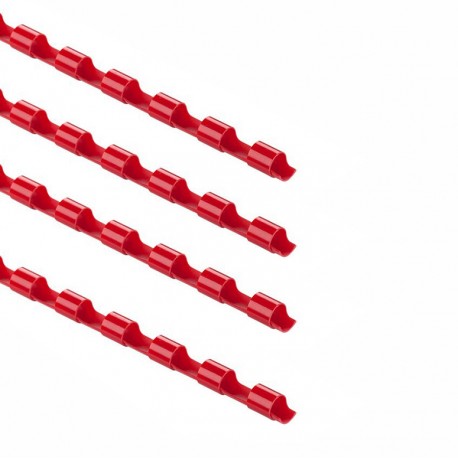 Dorsi plastici Rosso 21 anelli da 8m m a spirale per Rilegatura - Point by Tecnoteam 909696