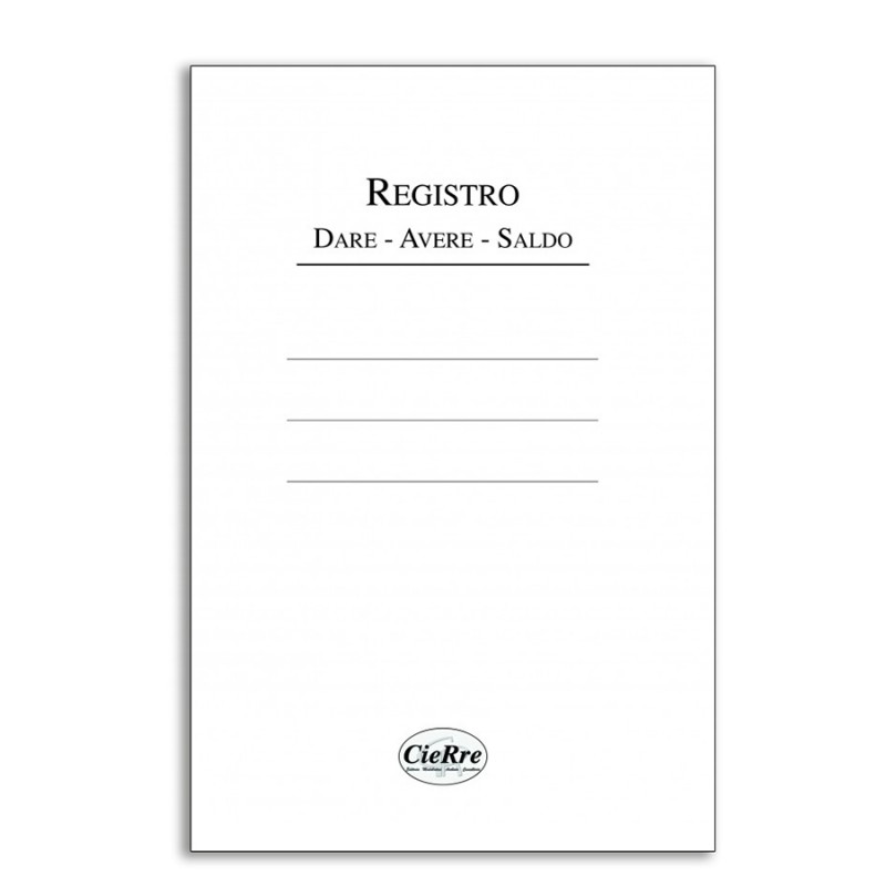 Registro Dare Avere Saldo: Quaderno Partita Doppia - 120 Pagine - Formato  Grande 21x29,7 cm