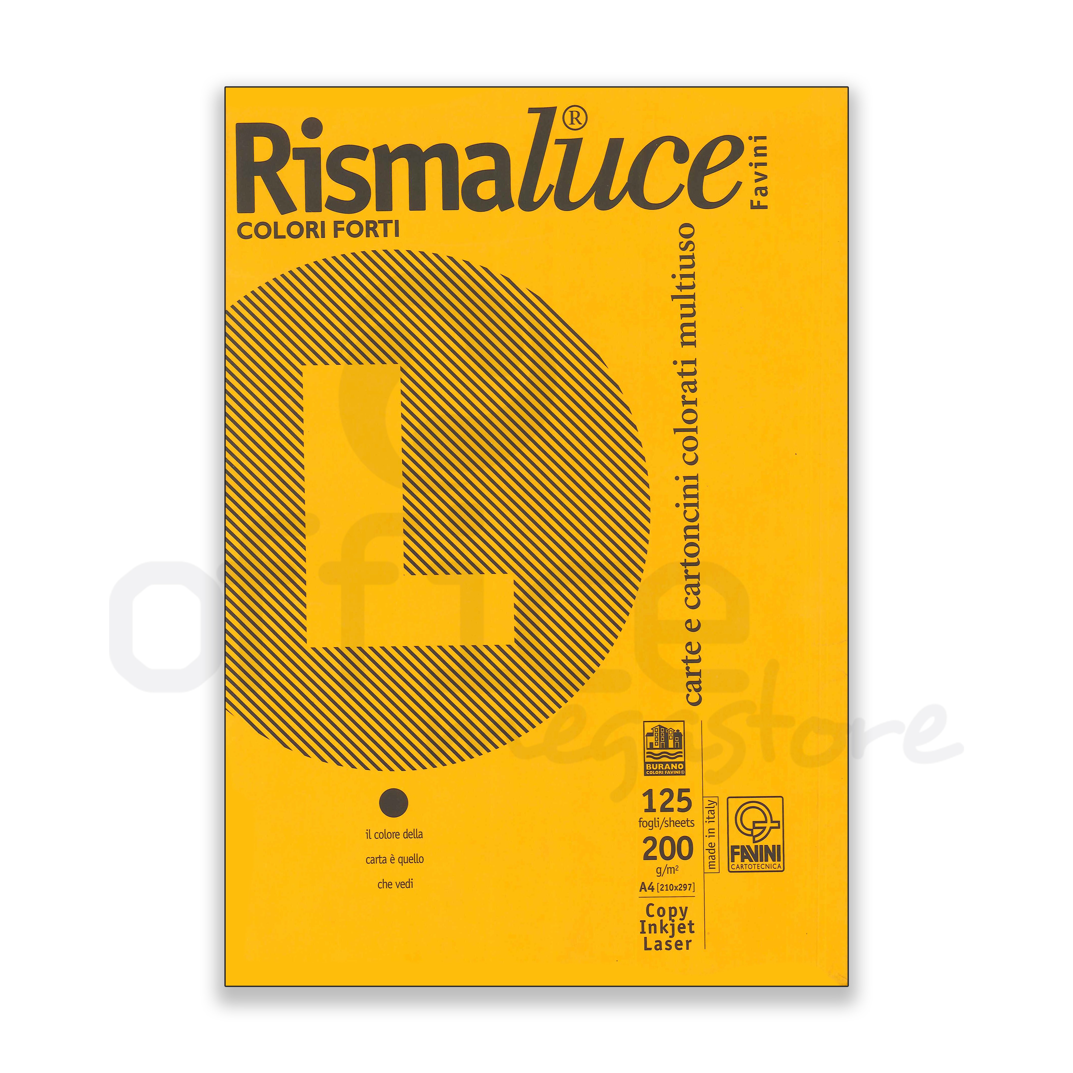 Carta colorata Favini Rismaluce colori forti 140 g/m² A4 giallo sole 53  Risma da 200 fogli - A65B204 a soli 14.53 € su