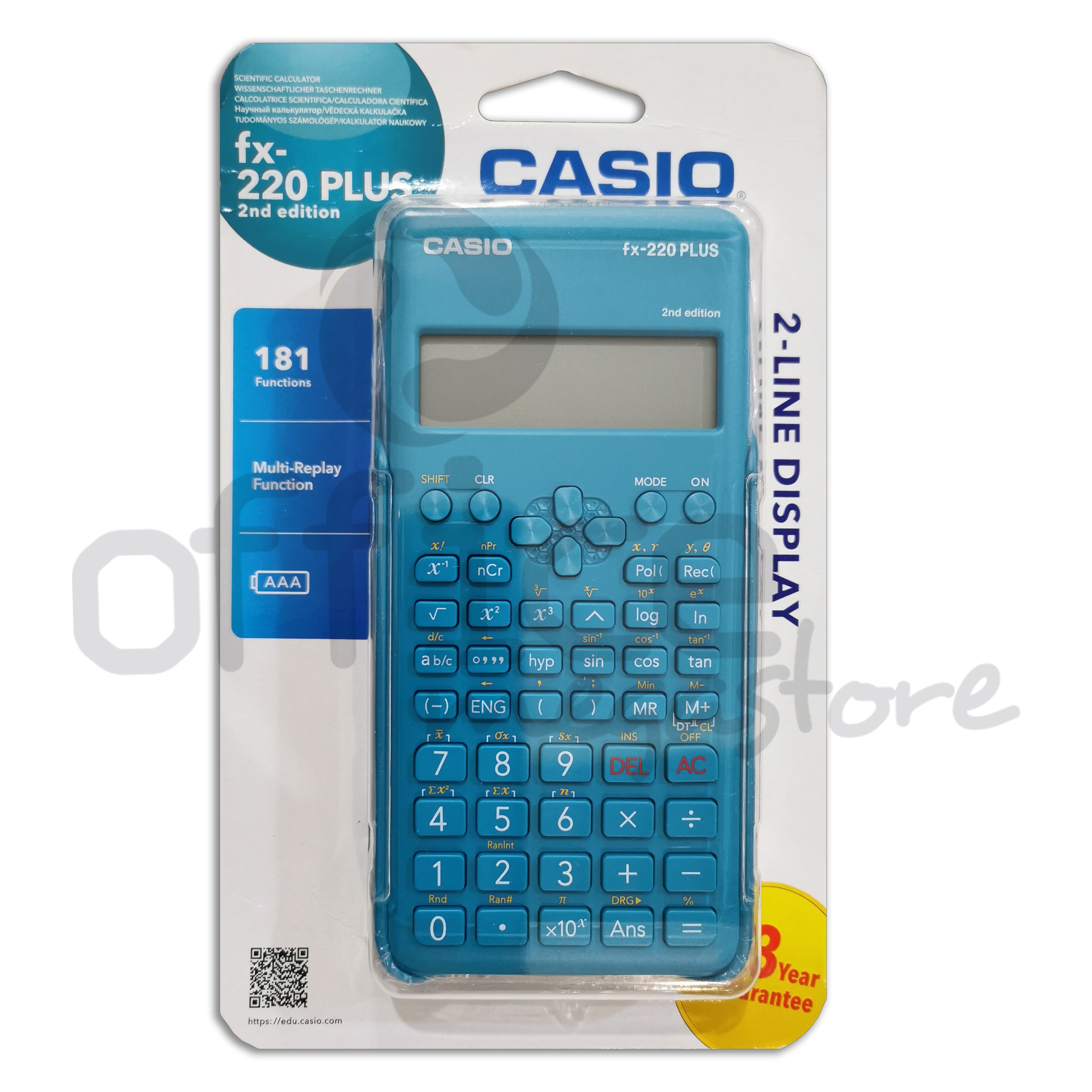 Calcolatrice scientifica FX- 220PLUS - azzurro - Casio - FX-220PLUS-2-W-ET