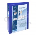 Raccoglitore kreacover Blu Personalizzabile a 4 anelli "D"  mm.60 in Polipropilene dorso cm.6 Exacompta 51843BE