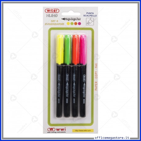 4 Evidenziatori  Highlighter HL840