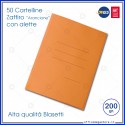 Cartelline 3 lembi 50 cartelle arancione con alette per ufficio Blasetti Zaffiro 619