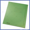 Cartelline 3 lembi 25 cartelle manilla Verde 295 gr con alette per ufficio Esselte 55136