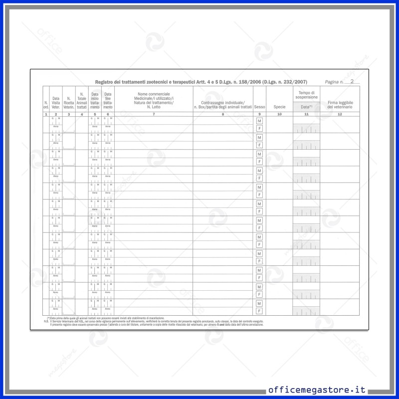 Registro Unificato di Scorta e dei Trattamenti con medicinali veterinari  (Cod. 2274N0200)