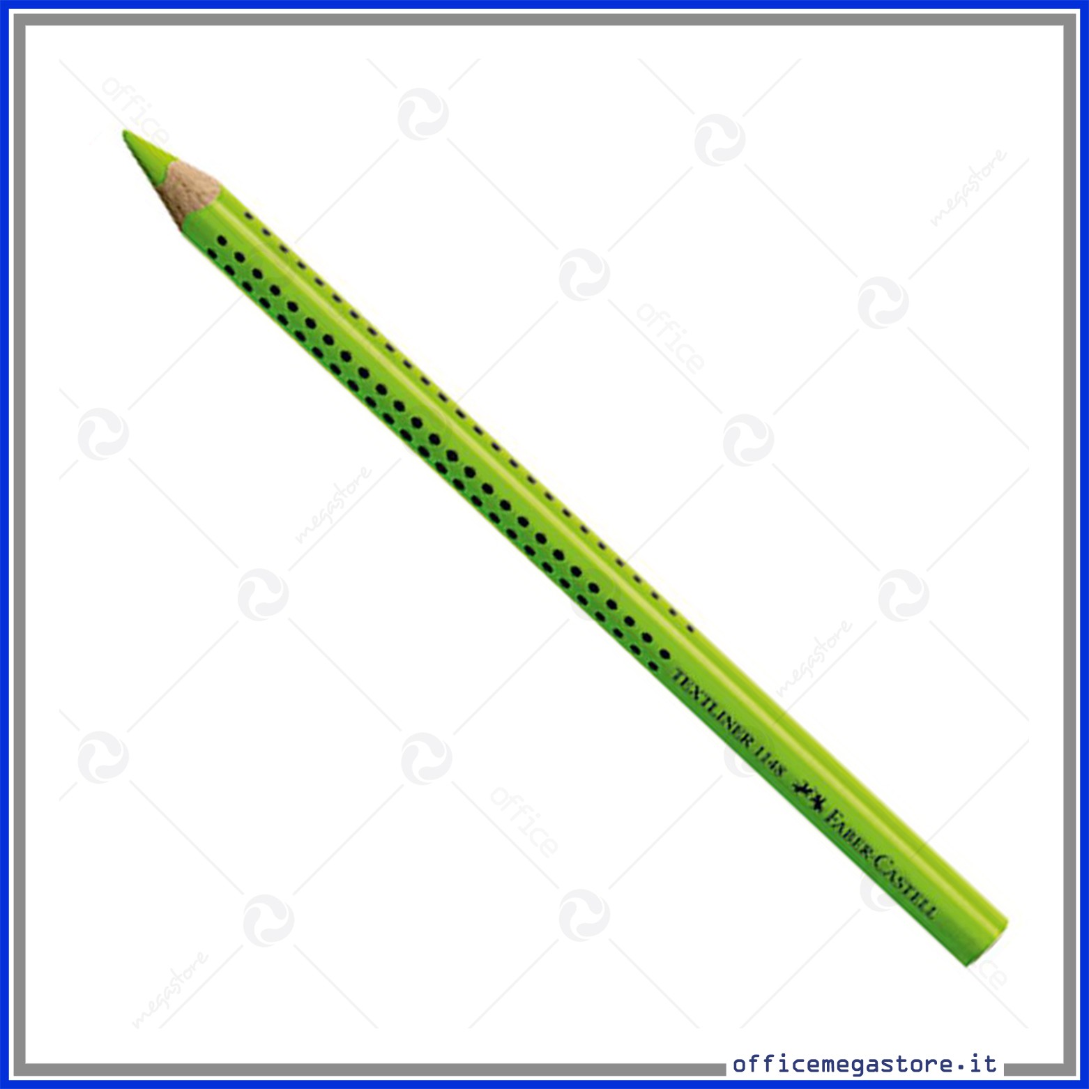 Evidenziatore a matita verde Textliner Dry grip jumbo Faber Castell