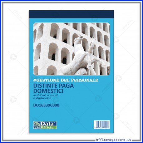 Blocco Distinte Paga Lavoratori Domestici 25 Fogli Gruppo Buffetti DU16539C000