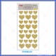 Etichette adesive stickers glitter forma Cuore colore oro 1 foglio 105x200 mm Wiler STKGL03