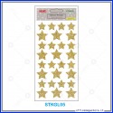 Etichette adesive stickers glitter forma Stella colore oro 1 foglio 105x200 mm Wiler STKGL05