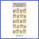 Etichette adesive stickers glitter forma Pacchi di natale colore oro 1 foglio 105x200 mm Wiler STKGL10