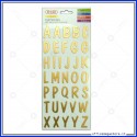 Stickers adesivi in rilievo a forma di Alfabeto metallizzato colore oro Wiler ALP30G