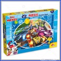 Puzzle Mickey Mouse supermaxi 24 pezzi 70x50 cm double face 2 in 1 Disney Giochi Giuseppe Lisciani 74099