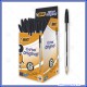 Penne a sfera Bic Cristal Original Punta Media 1 mm colore nero in confezione da 50 biro 837363