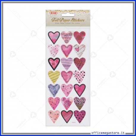 Etichette Adesive in carta con stampa metallizzata stickers Wiler STK192032