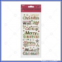 Etichette Adesive in rilievo con stampa metallizzata motivo Merry Christmas Wiler STK191005