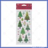 Etichette Adesive in PVC con brillantini motivo alberi di natale Wiler STK167011