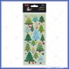 Etichette Adesive 3D in PVC con stampa metallizzata motivo Alberi di Natale Wiler STK805104