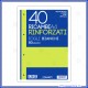 Ricambi forati Rinforzati formato A4 Foglio Bianco da 80g in confezione 40 fogli con banda trasparente di plastica Blasetti 2339