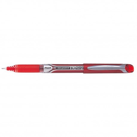 Roller Hi-Tecpoint V10 Grip a inchiostro Liquido Rosso Punta Broad  - Pilot BXGPN-V10 47-ROSSO