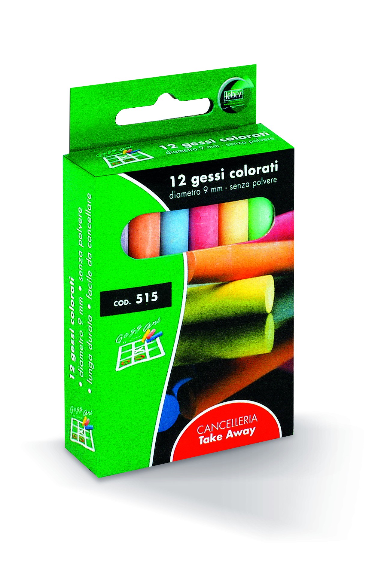 Confezione da 12 gessetti colorati