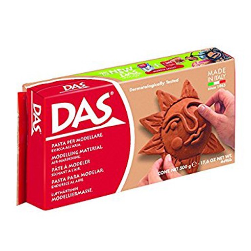 DAS - 387100 - Pasta terracotta 500gr - Confezione risparmio da 2 PZ -  8000144043002