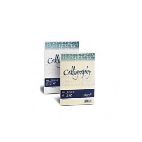 Busta Millerighe Bianco 12x18 100g Calligraphy 25 Fogli - Favini 4822