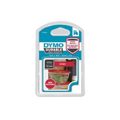 NASTRO TIPO D1 DURABLE (12MMX3MT) BIANCO/ROSSO - Dymo 80349