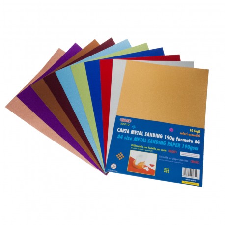 Carta Metal Sanding 10 Fogli Colori Assortiti - Wiler MSP10