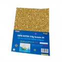 Carta Glitter Formato A4 gr.210 Confezione 10 Fogli Oro - Wiler GLP10C02