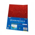 Carta Glitter 10 Fogli Rosso Wiler GLP10C04