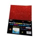 Carta Glitter Rosso Autoadesiva 10 Fogli 210g - Wiler GLP10AC04