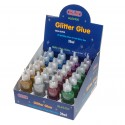 Espositore Glitter Glue 24 pezzi x 6 colori da 20 ml  - Wiler GLG2420